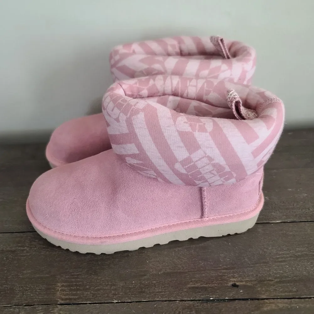 UGG Classic Mini Jersey Winter Suede Boots, Women Size, Pink 1136674 BLUS Size 5